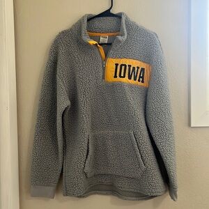 Victoria’s Secret pink ‘IOWA’ Sherpa quarter zip